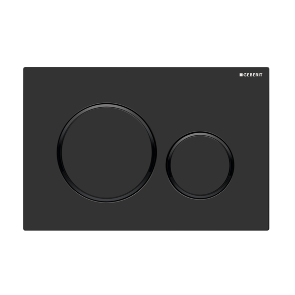 Geberit Sigma 20 Button - Round Matte Black with Black Trim