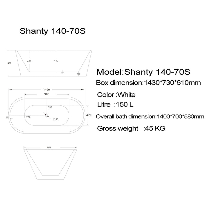 Shanty Round Freestanding Bath Tub