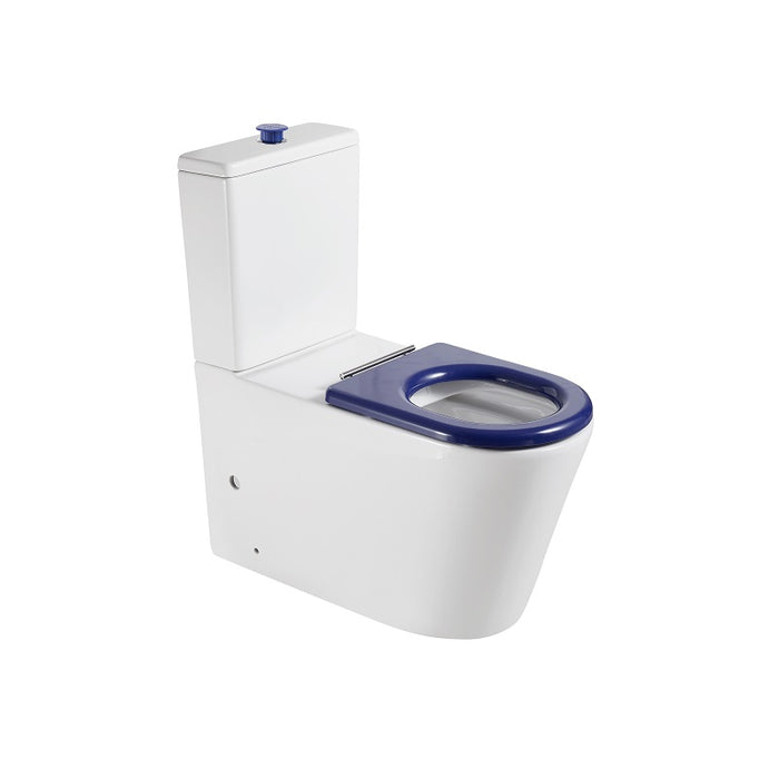 Cesena Care Rimless Care Toilet Suite - Grey Seat & Raised Button