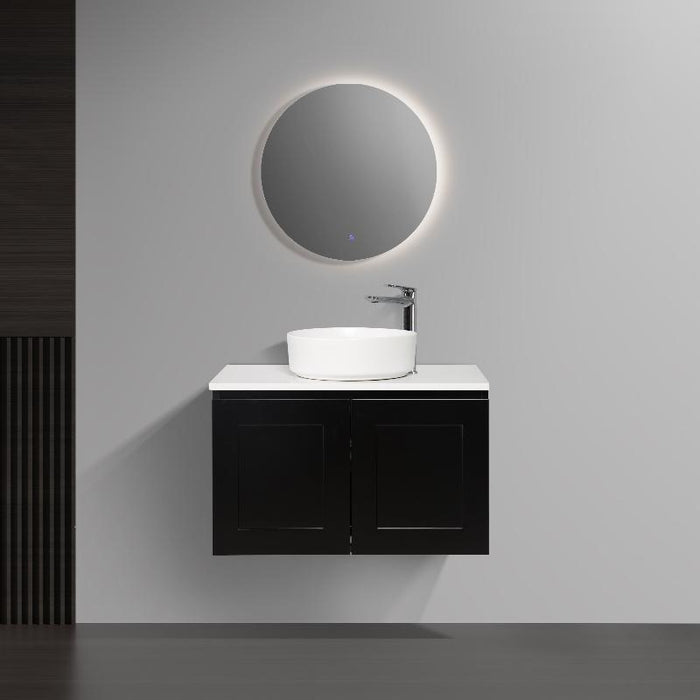 Indulge | Hampton 750 Provincial Matte Black Shaker Wall Hung Vanity