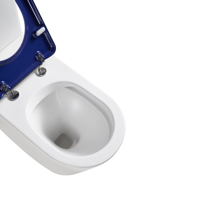 Cesena Care Rimless Care Toilet Suite - Grey Seat & Raised Button