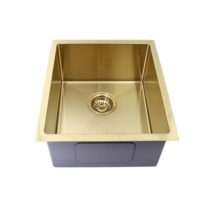 400 x 450 x 230mm Brushed Gold / Brass Kitchen & Laundry Sink