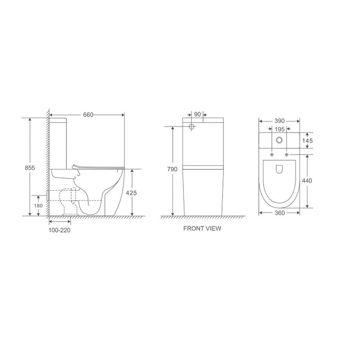 Cremona Vortex Torando Rimless Toilet Suite By Indulge® - Acqua Bathrooms