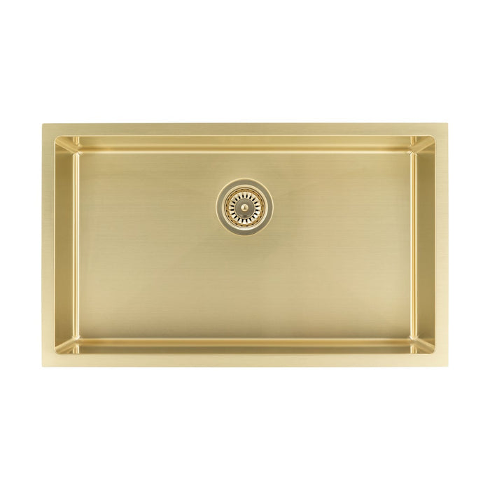 700 x 450 x 230mm Brushed Gold / Brass Kitchen & Laundry Sink