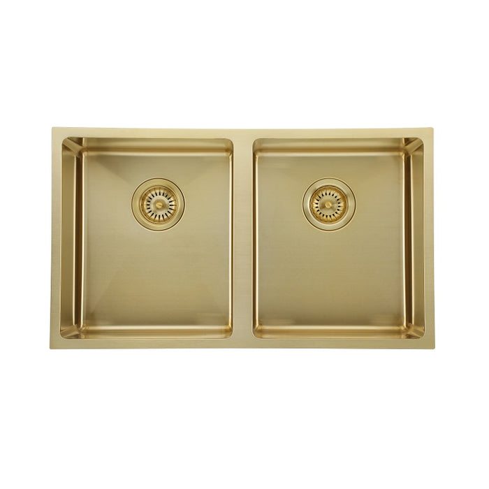 880 x 450 x 230mm Brushed Gold / Brass Kitchen Sink
