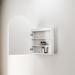 Arched LED Matte White Shaving Cabinet - Acqua Bathrooms