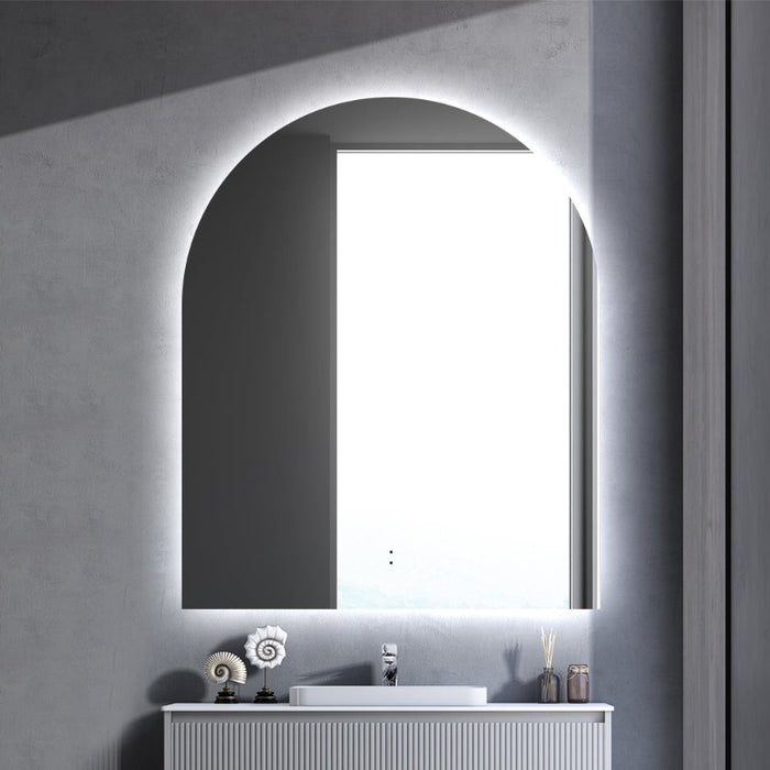 Indulge | Arched Touchless 900 x 1100 LED Mirror - Three Light Temperatures - Acqua Bathrooms