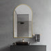 Indulge | Arched Brushed Gold 500 x 900 Framed Mirror - Acqua Bathrooms