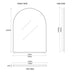 Indulge | Arched Matte Black 750 x 1000 Framed Mirror - Acqua Bathrooms