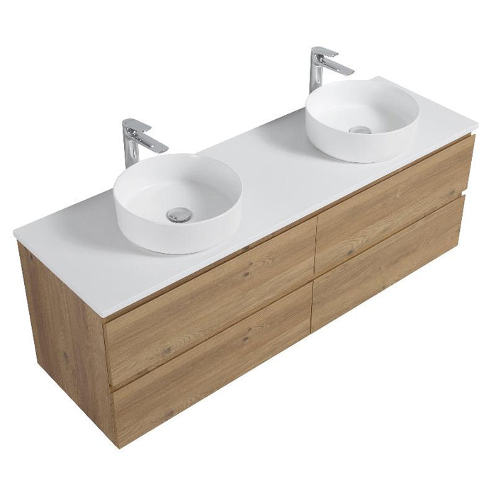 Avia 1500mm Double Natural Oak Wall Hung Vanity | Indulge®