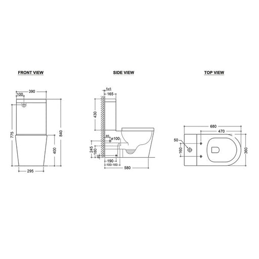 Alzano Rimless Back to Wall Toilet Suite - Acqua Bathrooms