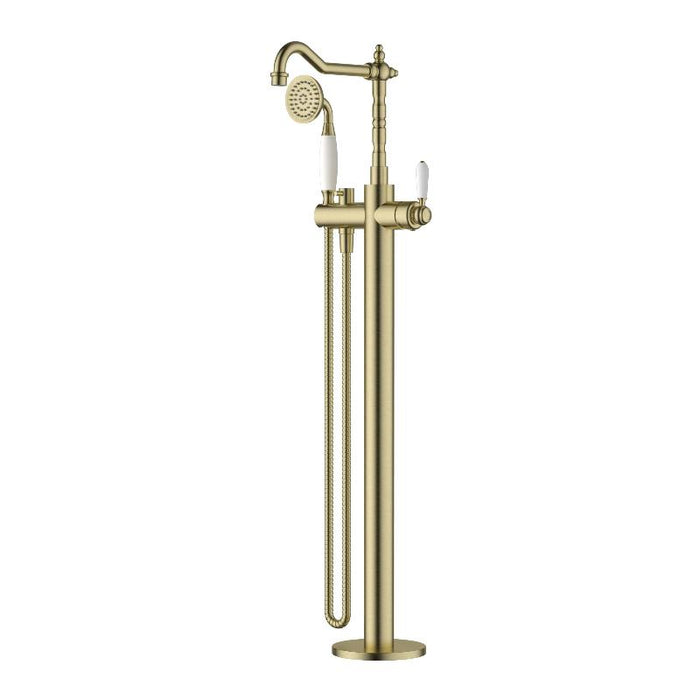 Bordeaux Brushed Bronze Traditional Freestanding Multifunction Bath Spout