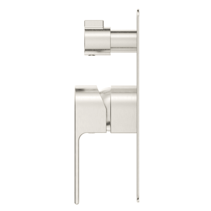 Beki Brushed Nickel Shower Mixer Diverter - 1P - Trim Kit Only