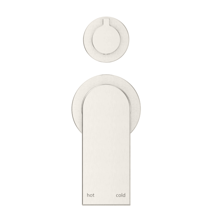 Beki Brushed Nickel Shower Mixer Diverter - 2P - Trim Kit Only