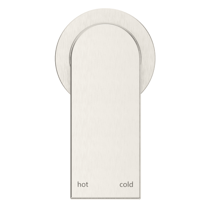 Beki Brushed Nickel Shower Mixer - Round Plate - Trim Kit Only