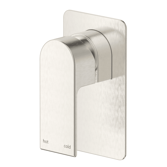 Beki Brushed Nickel Shower Mixer - Square Plate - Trim Kit Only