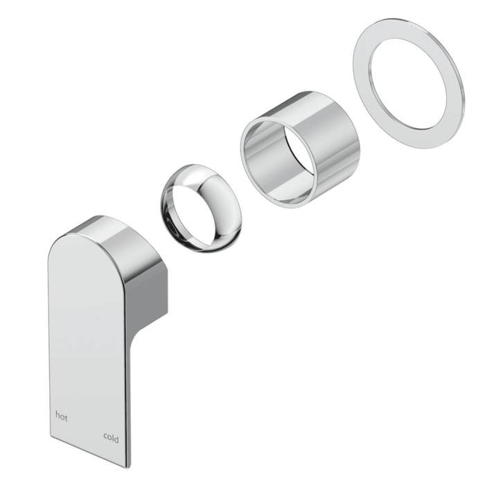 Beki Chrome Shower Mixer - Round Plate - Trim Kit Only