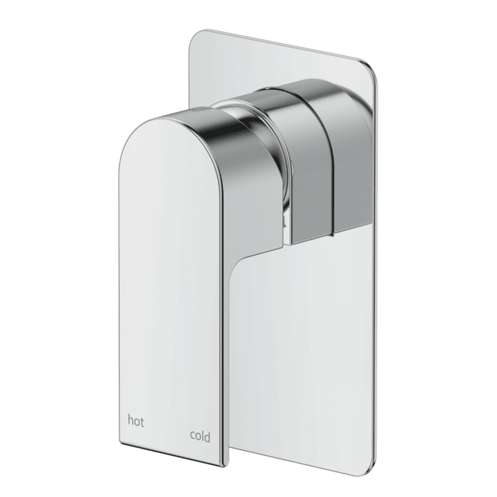 Beki Chrome Shower Mixer - Square Plate - Trim Kit Only