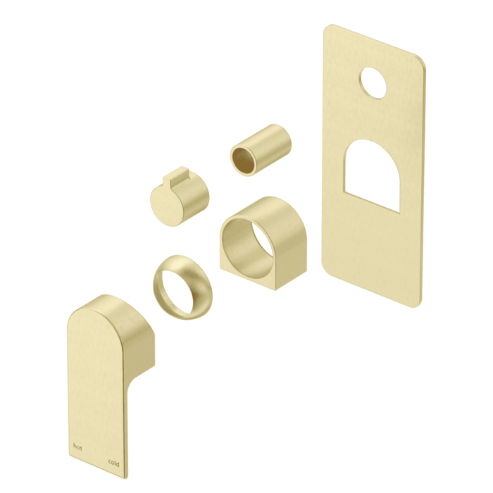 Beki French Gold Shower Mixer - Square Plate - Trim Kit Only