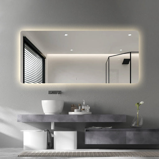 Indulge | Curva Rectangle 1800 x 800 Touchless LED Mirror  - Three Light Temperatures - Acqua Bathrooms