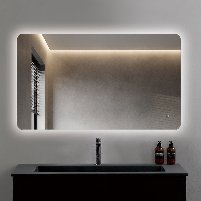 Curva 1200 x 700mm Bluetooth LED Mirror - Three Light Temperatures