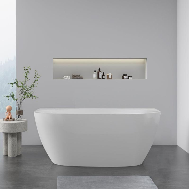 Delta 1300 Back To Wall Oval Freestanding Bath Tub 