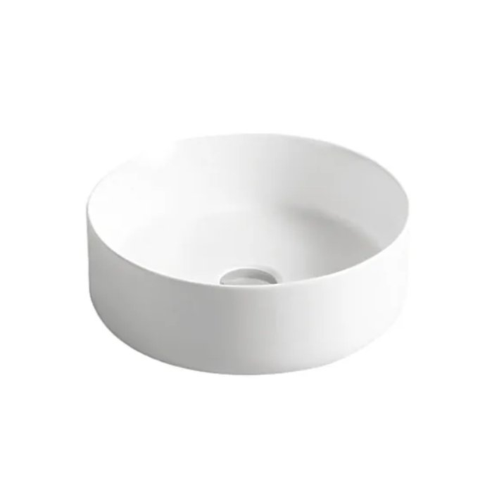 Artis 355mm Matte White Above Counter Basin - Straight Edges