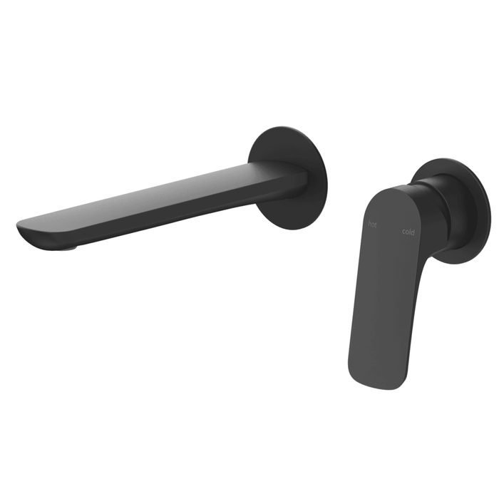 Kaza Matte Black Wall-Spout Combo - 2P - Trim Kit Only