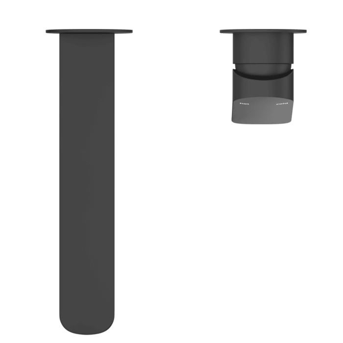 Kaza Matte Black Wall-Spout Combo - 2P - Trim Kit Only