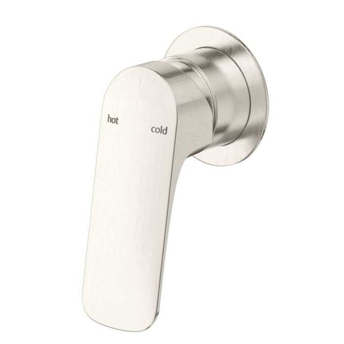 Kaza Brushed Nickel Shower Mixer - Round Plate - Trim Kit Only