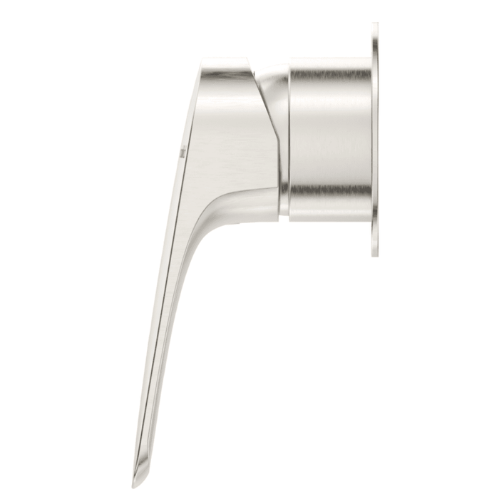 Kaza Brushed Nickel Shower Mixer - Round Plate - Trim Kit Only