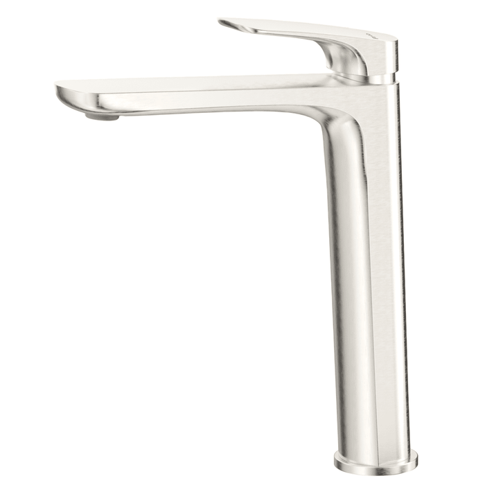 Kaza Brushed Nickel Tall Basin Mixer