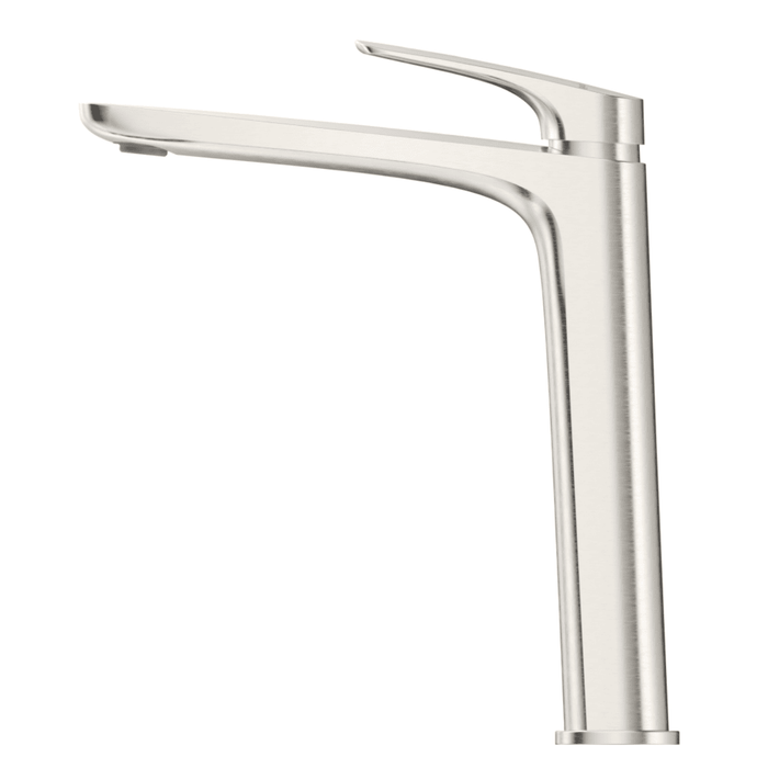 Kaza Brushed Nickel Tall Basin Mixer