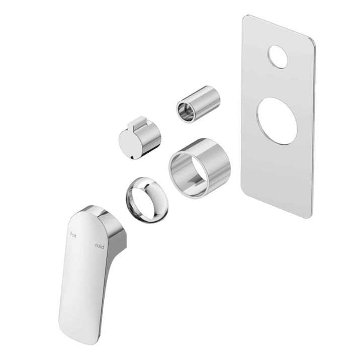 Kaza Chrome Shower Mixer Diverter - 1P - Trim Kit Only