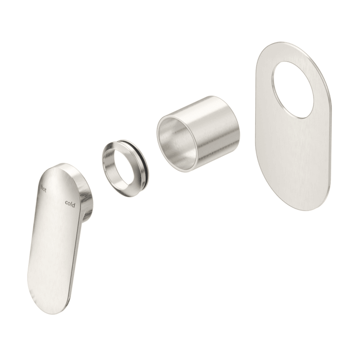 Lantra Brushed Nickel Shower Mixer - Oval Plate - Trim Kit Only