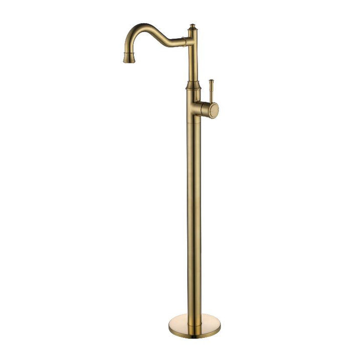 Montpellier Brushed Bronze Traditional Freestanding Bath Spout With Mixer