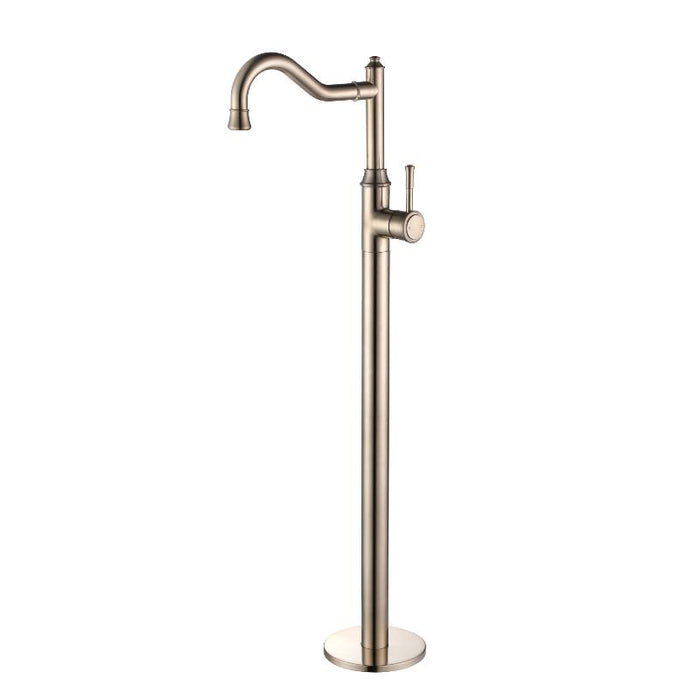 Montpellier Brushed Nickel Traditional Freestanding Bath Spout With Mixer