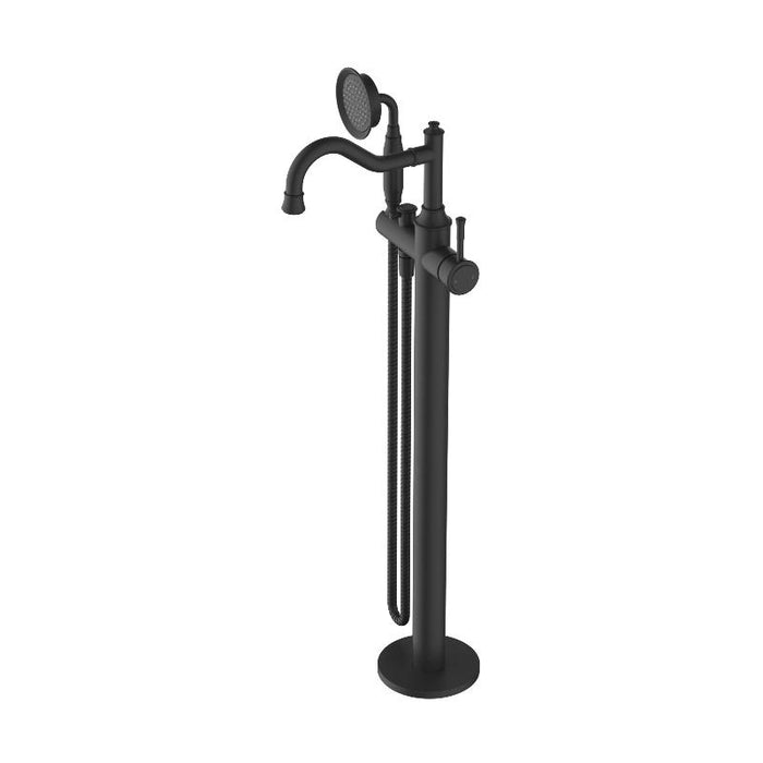 Montpellier Matte Black Traditional Freestanding Multifunction Bath Spout