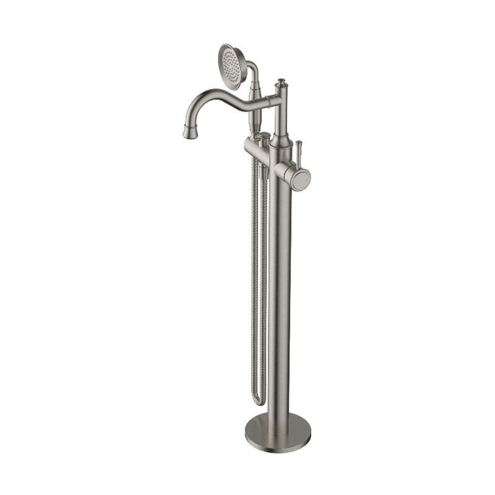 Montpellier Brushed Nickel Traditional Freestanding Multifunction Bath Spout