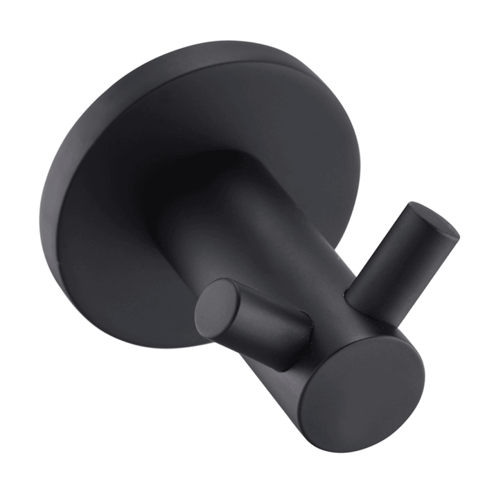 Mica Matte Black Double Robe Hook