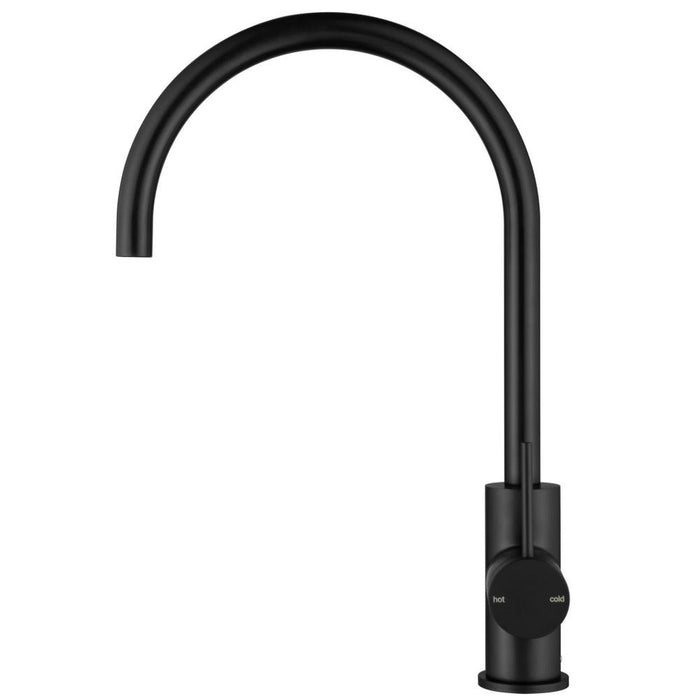 Mica Matte Black Gooseneck Sink Mixer