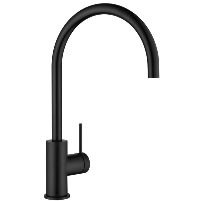 Mica Matte Black Gooseneck Sink Mixer