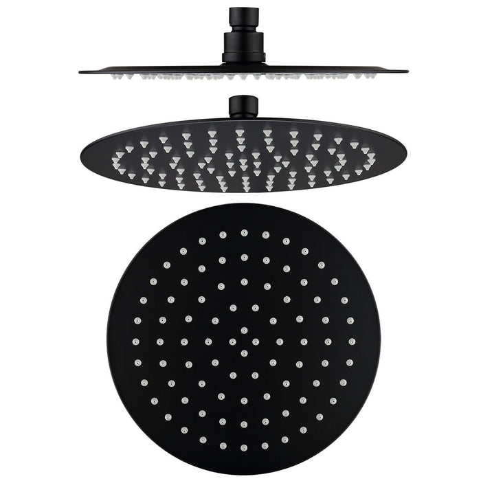 Mica Matte Black Shower Head - 300mm