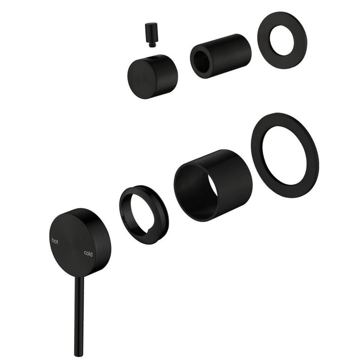 Mica Matte Black Shower Mixer Diverter - 2P - Trim Kit Only