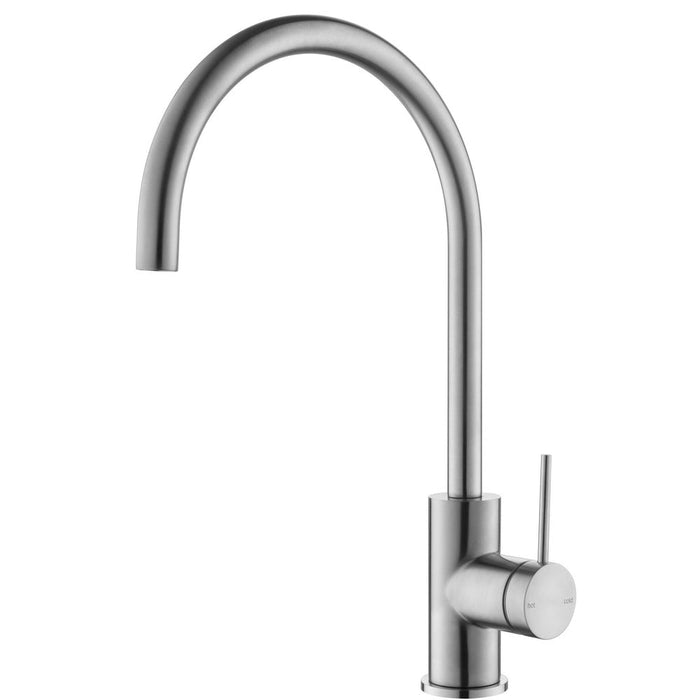 Mica Brushed Nickel Gooseneck Sink Mixer