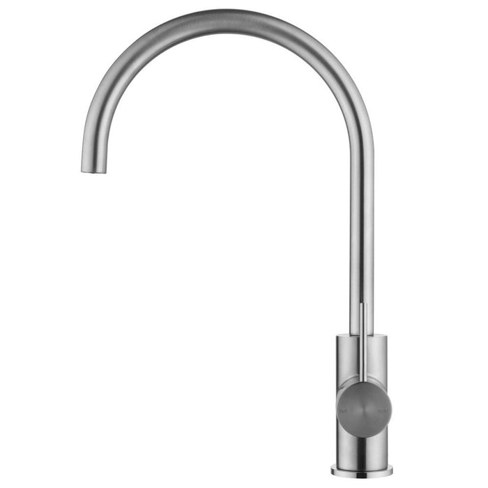 Mica Brushed Nickel Gooseneck Sink Mixer