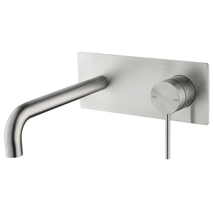 Mica Brushed Nickel Wall-Spout Combo - Curved Spout - 1P - Trim Kit Only