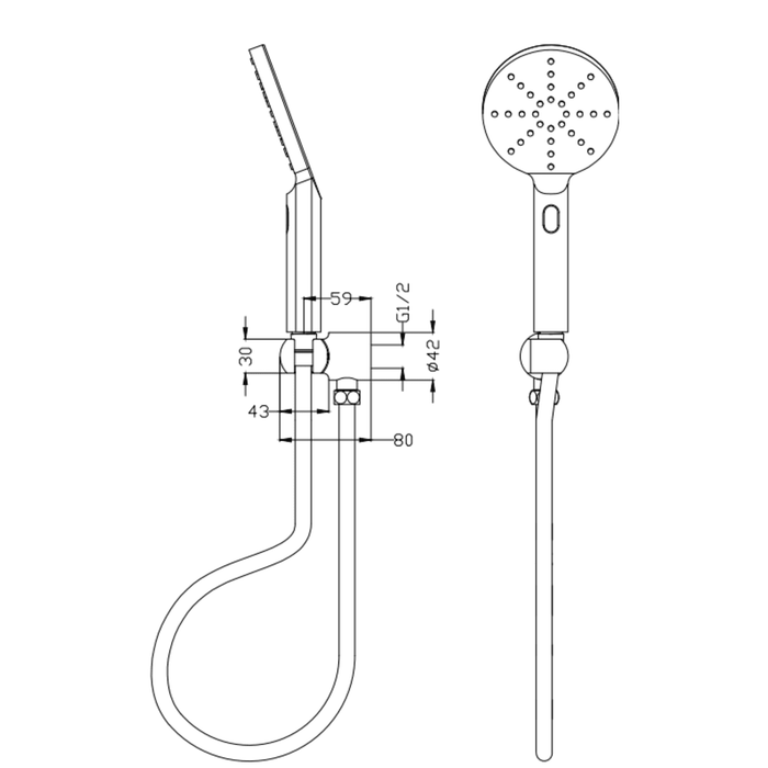 Mica Brushed Nickel Wide Hand Shower