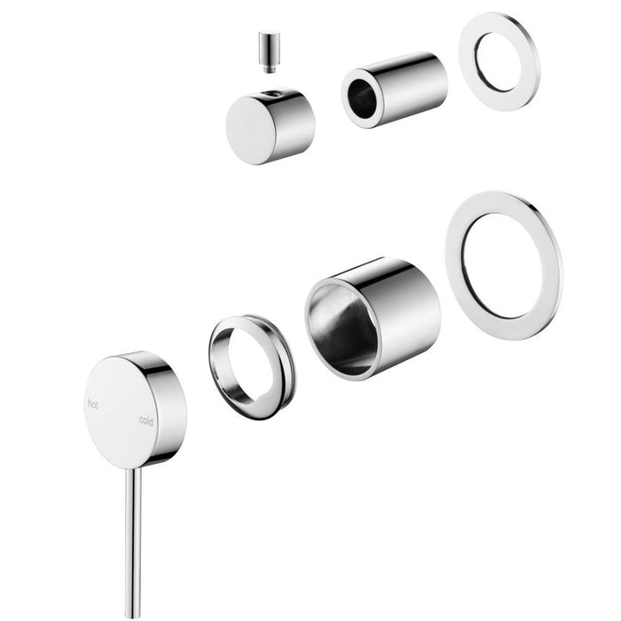 Mica Chrome Shower Mixer Diverter - 2P - Trim Kit Only