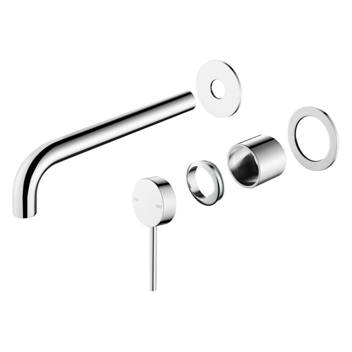 Mica Chrome Wall-Spout Combo - Curved Spout - 2P - Trim Kit Only